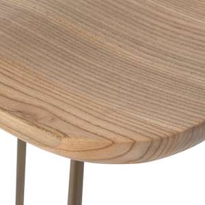 Tabouret Taro naturel et laiton antique ASTELLA