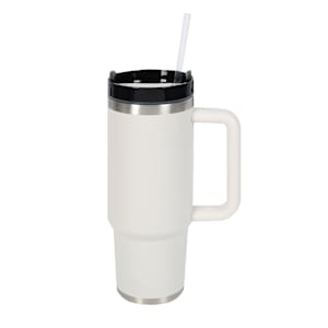 Insulated Mug with Straw Beige 887 ml