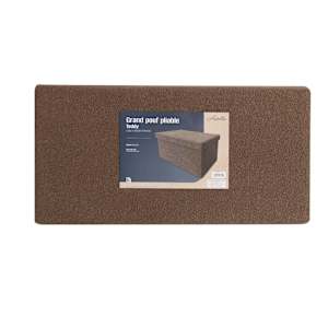 ASTELLA Brown Teddy Foldable Storage Ottoman 29 7/8 in.