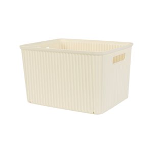 Bac de rangement en plastique crème 18 L