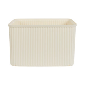 Bac de rangement en plastique crème 18 L