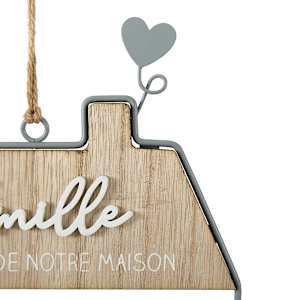 Cadre en métal et bois Maison