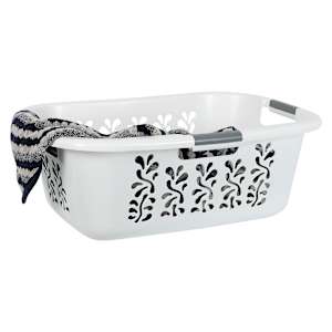 Panier à linge en plastique blanc 44 L