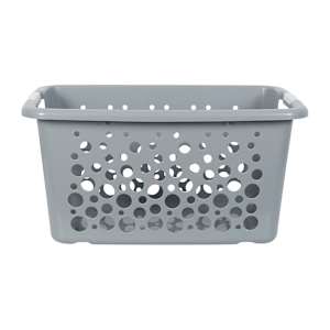 Panier à linge en plastique gris 62 L