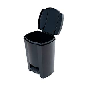Step Trash Bin Black 19 L