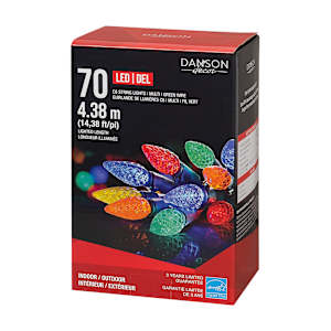 Jeu de 70 lumières DEL C6 multicolore