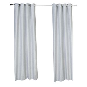 VERTUO Semi-Opaque Grommet Curtains Grey 54 in. x 84 in. Pkg/2