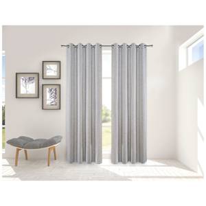 VERTUO Semi-Opaque Grommet Curtains Grey 54 in. x 84 in. Pkg/2