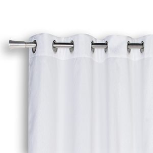 VERTUO Sheer Grommet Curtains White 54 in. x 96 in. Pkg/2