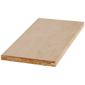 Panneau de particules plaqué merisier B2C 11/16 po x 4 pi x 8 pi