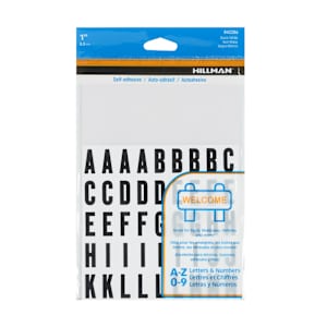 Adhesive Vinyl Letters and Numbers 1 in. (117-pack)
