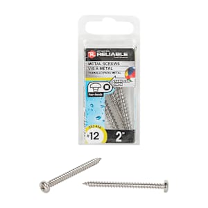 Stainless Steel Wood Screws 2 in. n° 12 F.H. Pkg/3