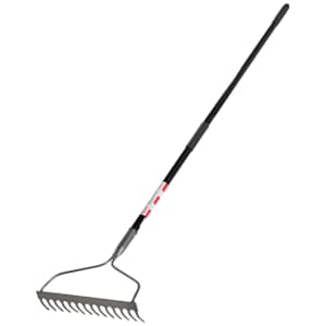 NEKTRA 14-Tine Steel Bow Rake with Fiberglass Handle