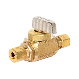 Straight Brass Valve , 1/4 in. Comp