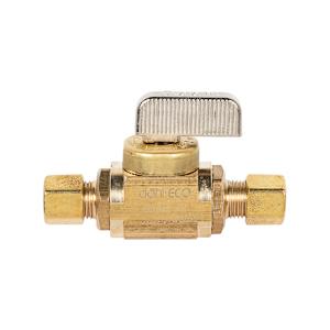Straight Brass Valve , 1/4 in. Comp