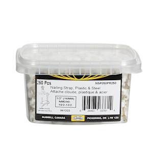 Wire Clamps w/ Nails1/2 in. Pkg/250