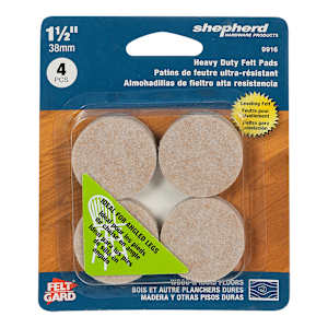 Felt Gard Self-Levelling Felt Pads 1 1/2 in. Pkg/4