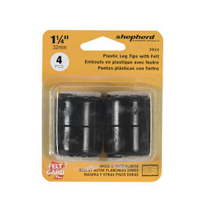 Plastic Leg Tips 1 1/4 in. Pkg/4