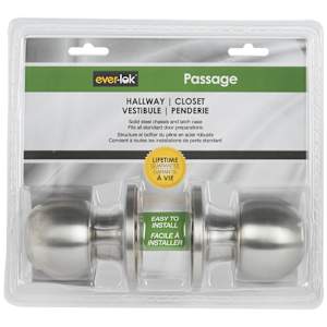 Passage Door Knob Stainless Steel