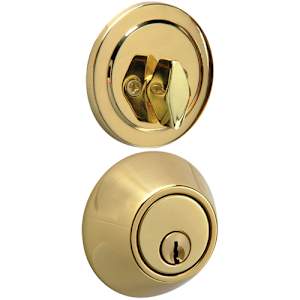 Keyed Deadbolt Lock Brass