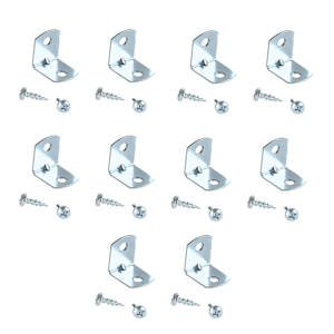 Square Corner Metal Brackets - 3/4 in. Zinc Pkg/12