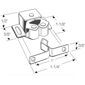 Double Bead Catch with Diamond Strike Zinc