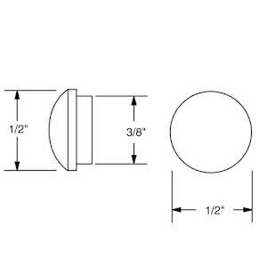 Wooden Screw Plugs 1/2 in. Maple Pkg/25