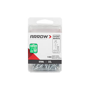 Short Steel Rivets 1/8 in. Pkg/100