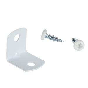 Square Corner Metal Brackets  3/4 in. White Pkg/12