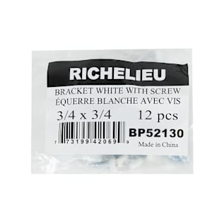 Square Corner Metal Brackets  3/4 in. White Pkg/12