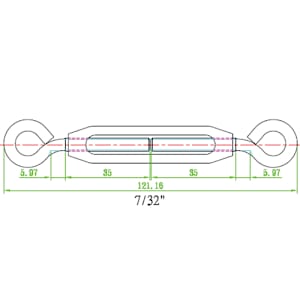 Turnbuckle 6-1/4 in.