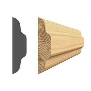 Colonial Clear Jointed Pine Joint Cover 5/16 in. x 1 3/16 in. x 8 ft.
