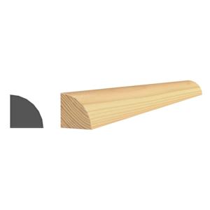 Solid Clear Pine Quarter Round Moulding - 1/4 in. x 1/4 in. x 8 ft.