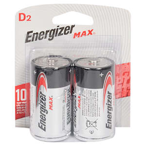 Piles Energizer Max +Power Seal D Pqt/2