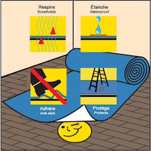 Protecteur de plancher Floorotex 40 po x 45 pi