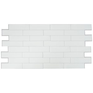 Oslo White Peel&Stick Tiles 22 9/16 in. x 10 7/8 in. Pkg/2