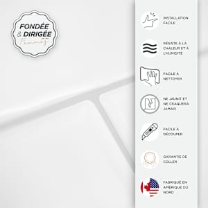 Oslo White Peel&Stick Tiles 22 9/16 in. x 10 7/8 in. Pkg/2