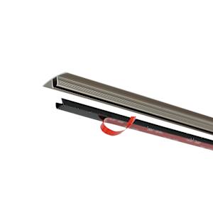 T-Shaped Edging 1 1/2 in. x 36 in. Satin Nickel