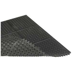 Tapis en caoutchouc noir 3 pi x 3 pi