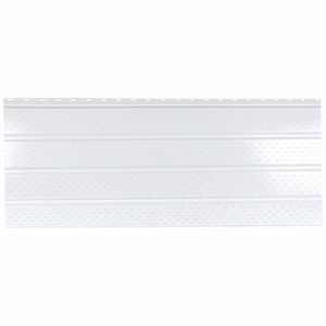 White Aluminum Ventilated Soffit 16 in. x 12 ft. Standard Gauge