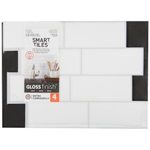 SMART TILES  Metro Campagnola Peel&Stick Tiles 11 9/16 in. x 8 3/8 in. Pkg/4