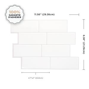 SMART TILES  Metro Campagnola Peel&Stick Tiles 11 9/16 in. x 8 3/8 in. Pkg/4