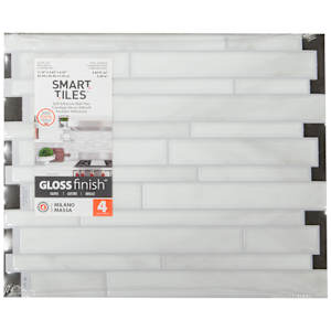 SMART TILES Milano Massa Peel&Stick Tiles 11 1/2 in. x 9 5/8 in. Pkg/4