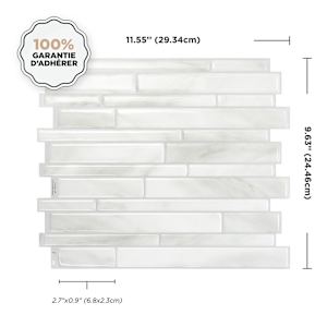 SMART TILES Milano Massa Peel&Stick Tiles 11 1/2 in. x 9 5/8 in. Pkg/4