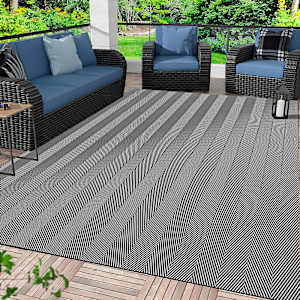 VERTUO Chevron Patio Exterior Mat 5 ft. x 7 ft. 7 in.