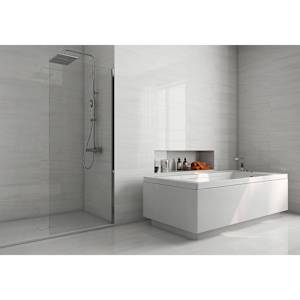 Lassa White Wave Porcelain Tiles 12 in. x 24 in.