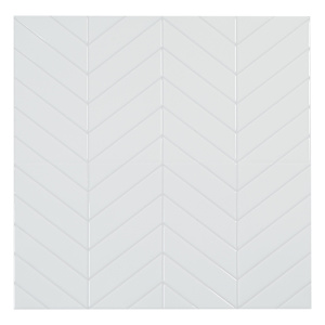 Tuiles adhésives Chevron blanc 22 9/16 po x 11 9/16 po Pqt/2 SMART TILES