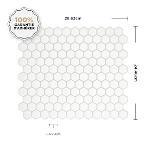 SMART TILES Hexago Peel&Stick Tiles 11 1/4 in. x 9 5/8 in. Pkg/4