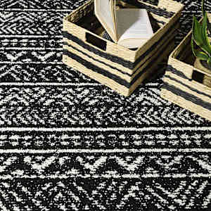 Ankara Abstract Interior Rug 4 ft. x 6 ft. Dark