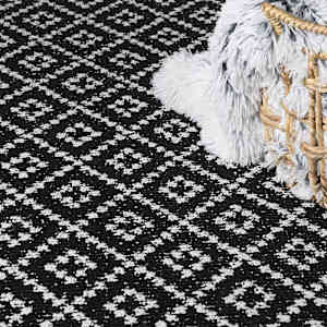 Tapis d'intérieur Harlow géo sombre 4 pi x 6 pi